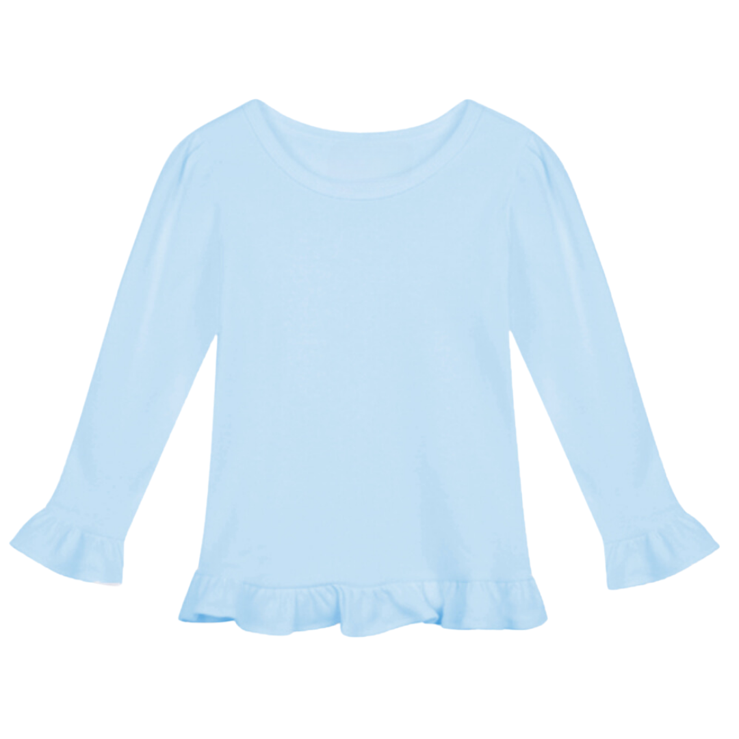Long Sleeve Ruffle Toddler Tee