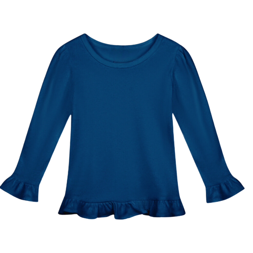 Golf Long Sleeve Ruffle Toddler Tee