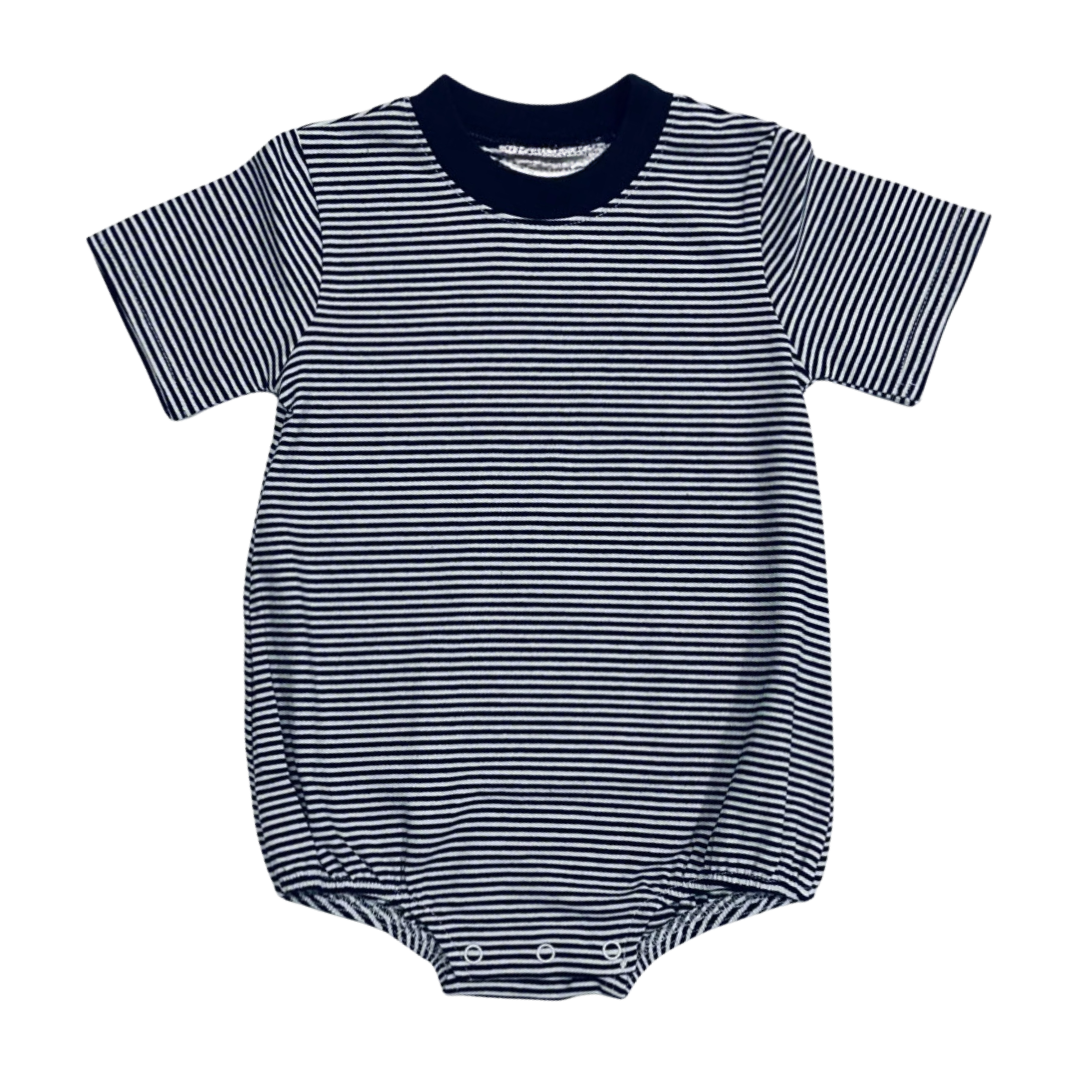 Knit Striped Short Sleeve Tshirt Bubble