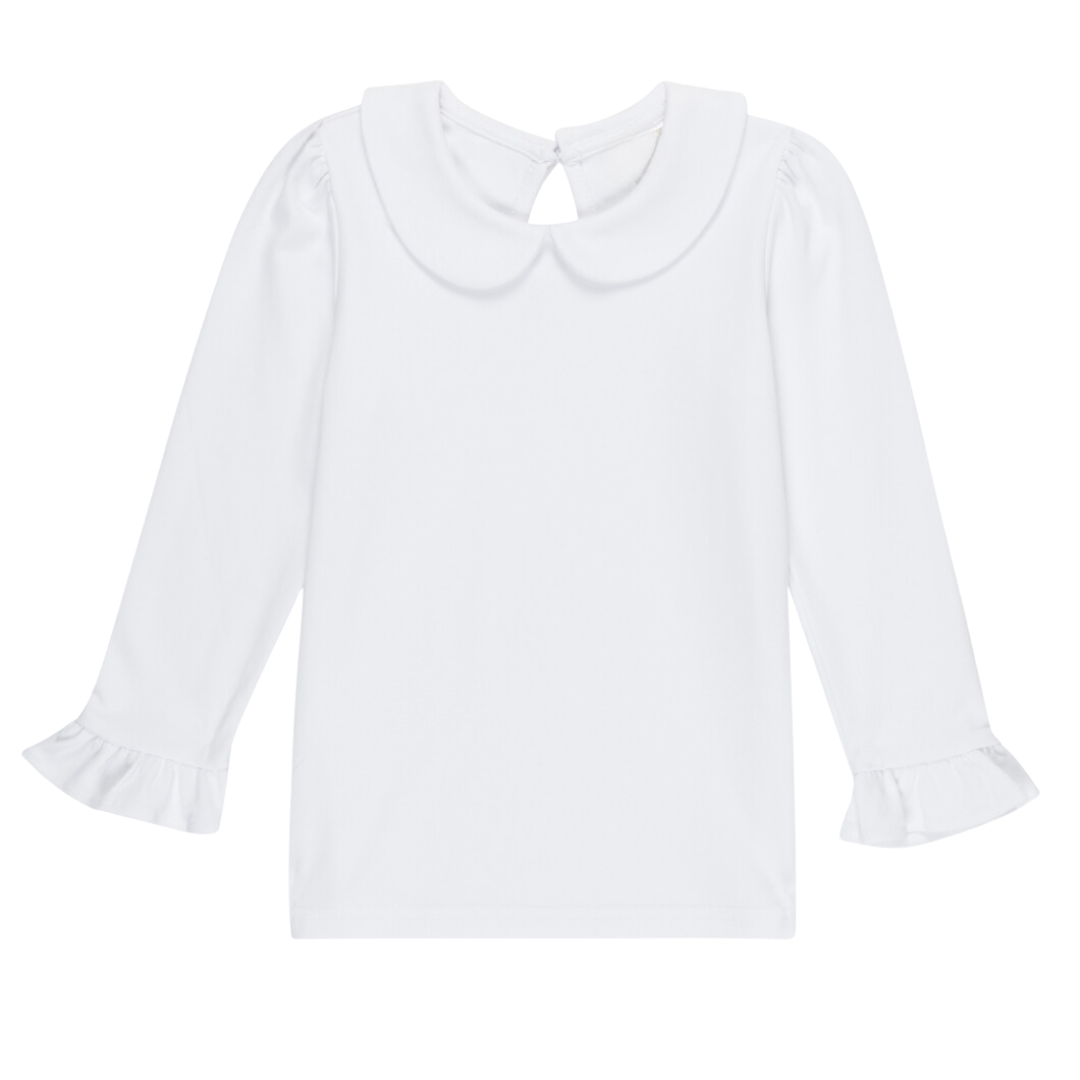 Valentine's Long Sleeve Ruffle Peter Pan Shirt