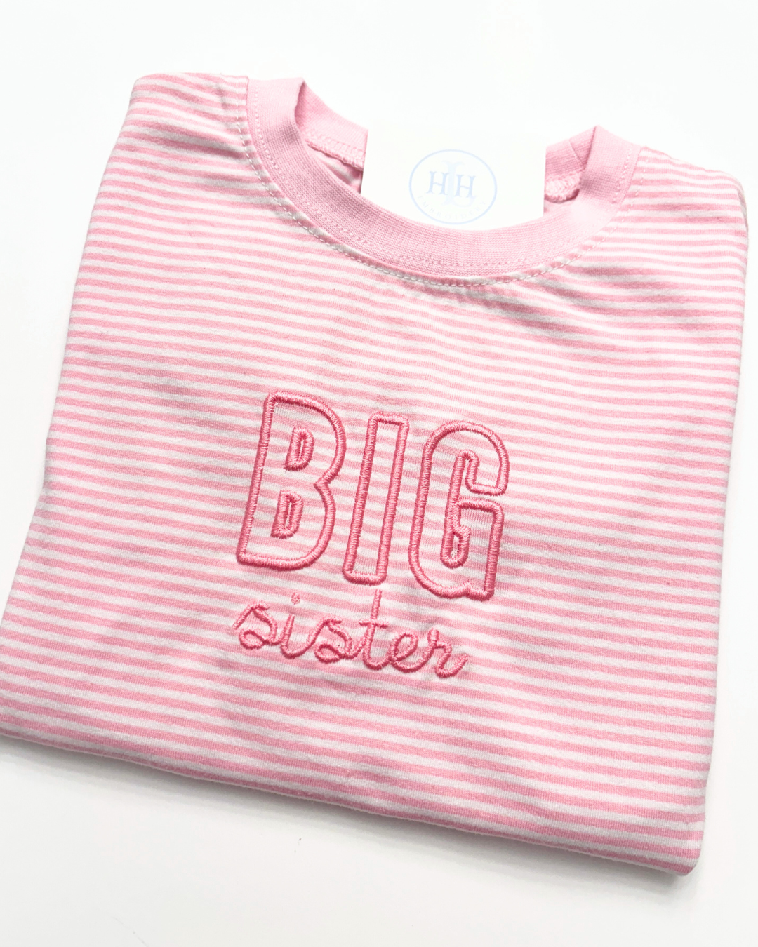 Ready to Ship- Long Sleeve Big Sister Striped Tee