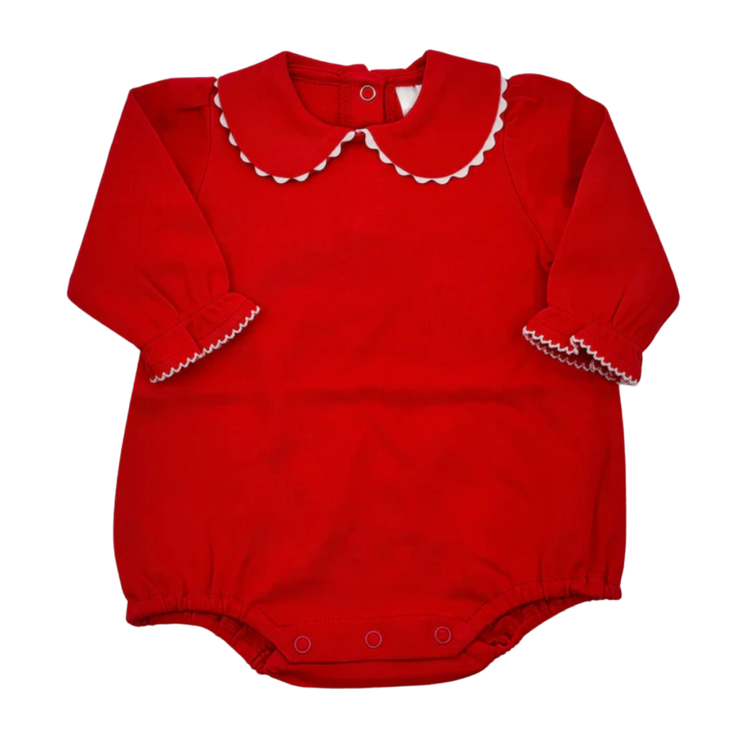 Valentine's Long Sleeve Ric Rac Collar Bubble