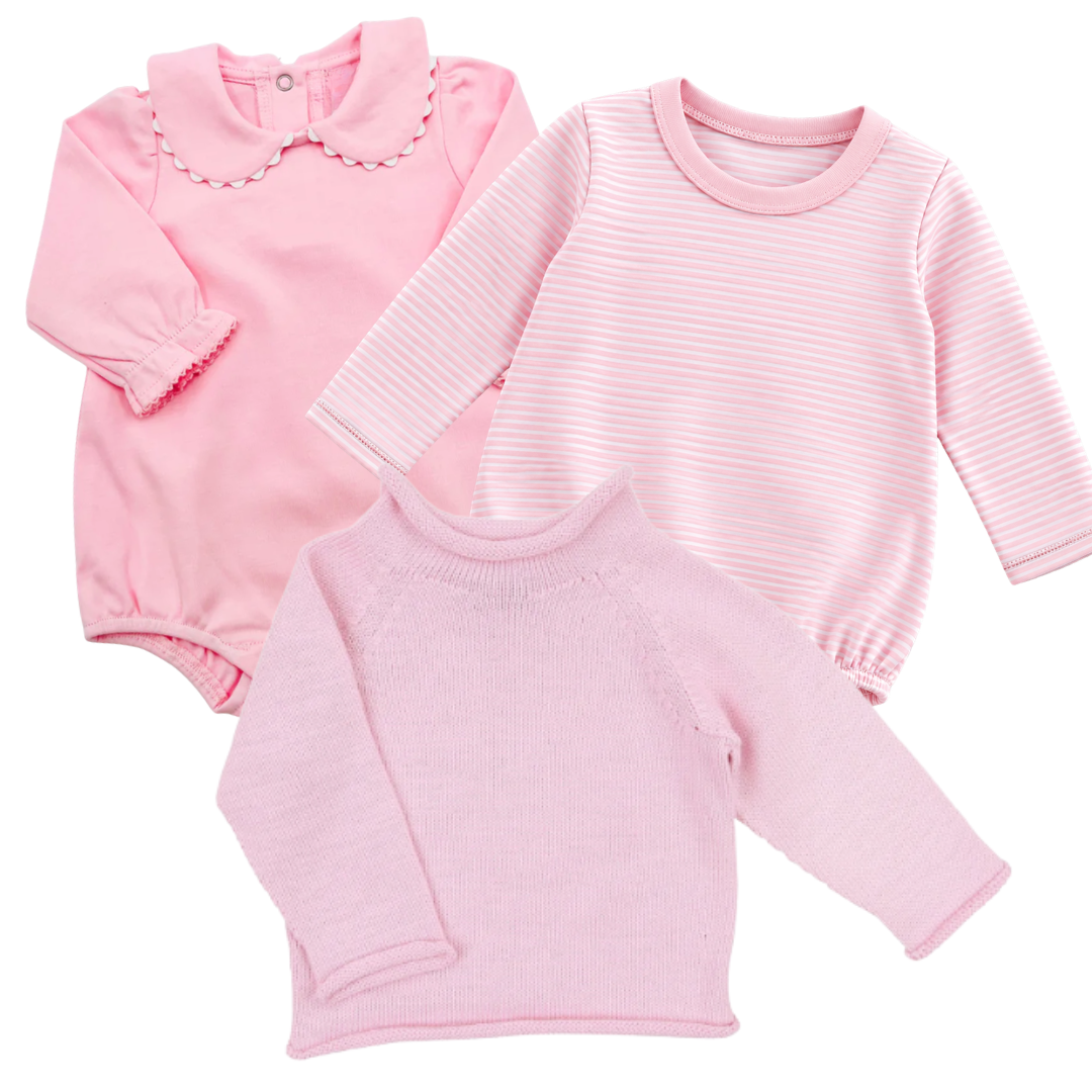 Long Sleeve Pink Baby Bundle- 6 Months