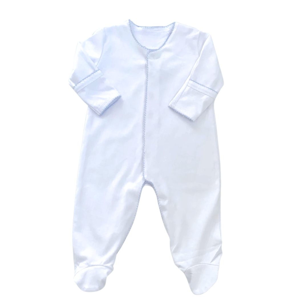 Picot Trim Footie Pajamas
