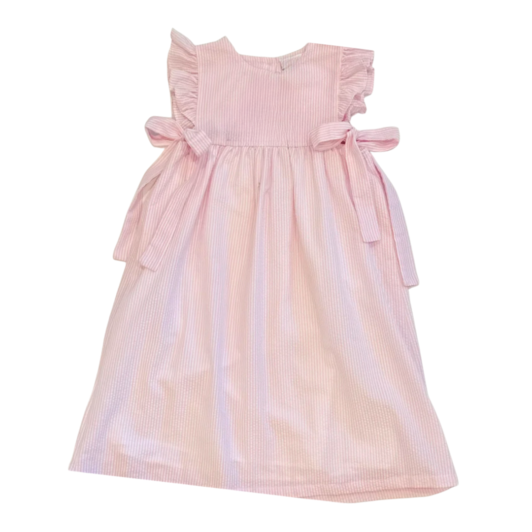 Back to School Seersucker Side-Tie Dress