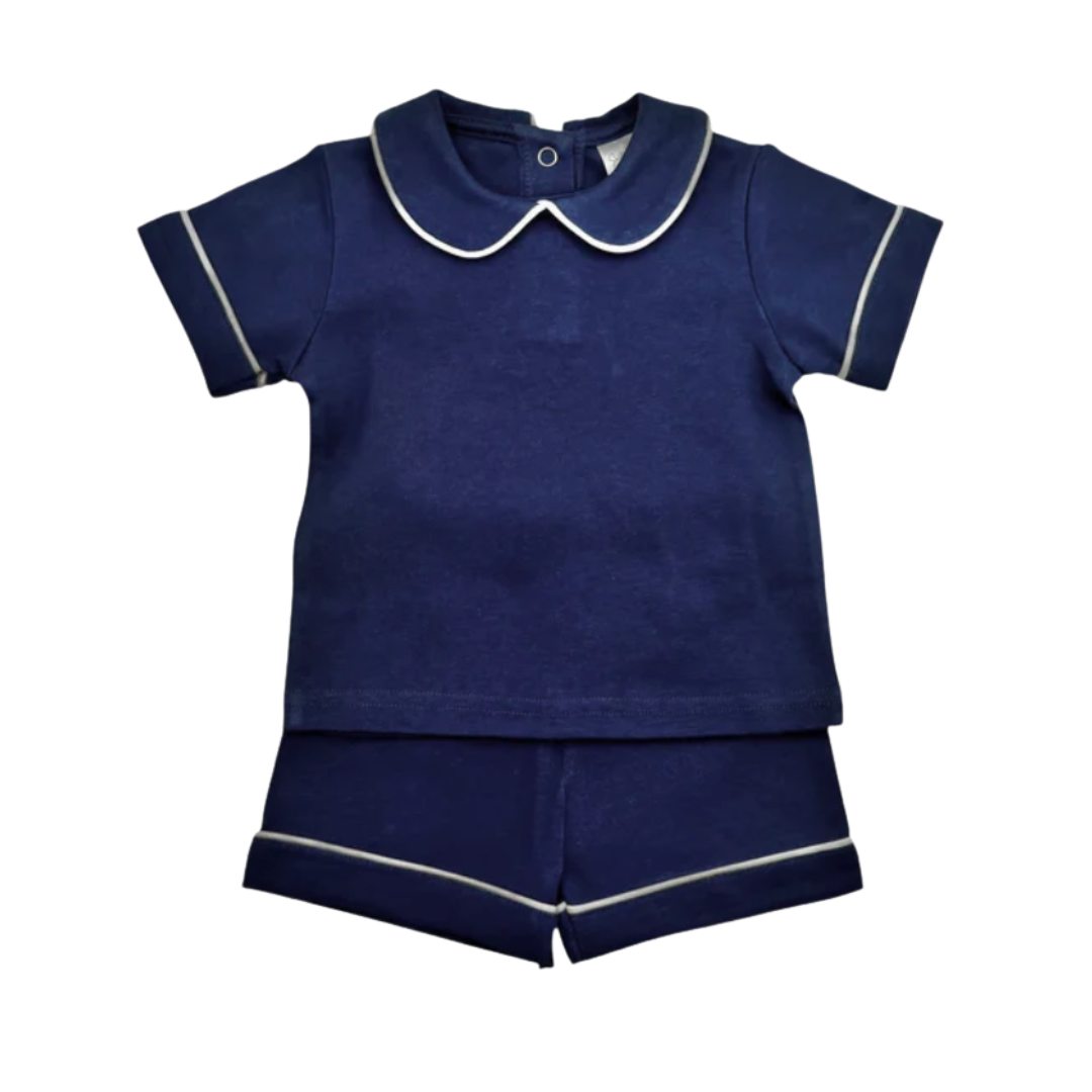 2 Piece Piped Collar Set