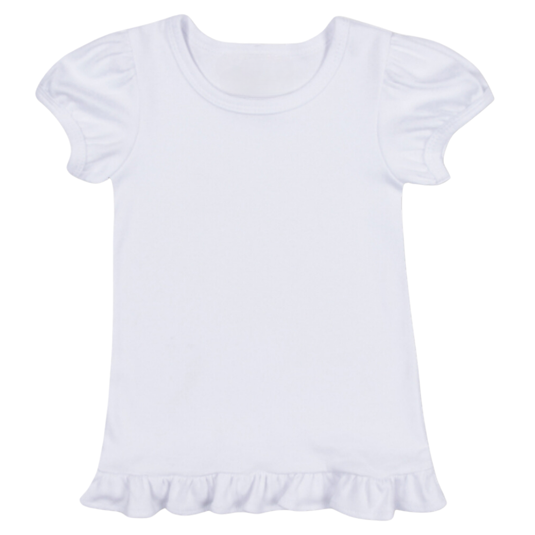 Puff Sleeve Ruffle Toddler Tee