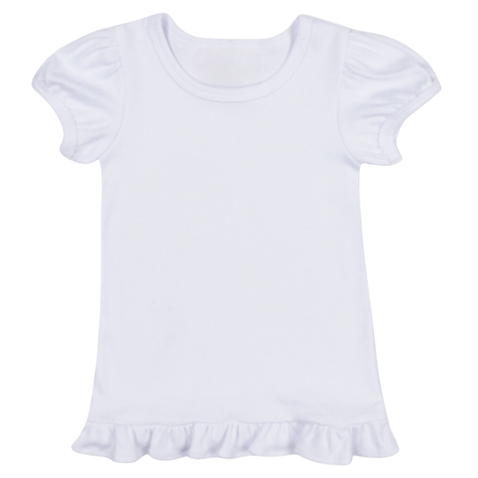 Puff Sleeve Ruffle Toddler Tee