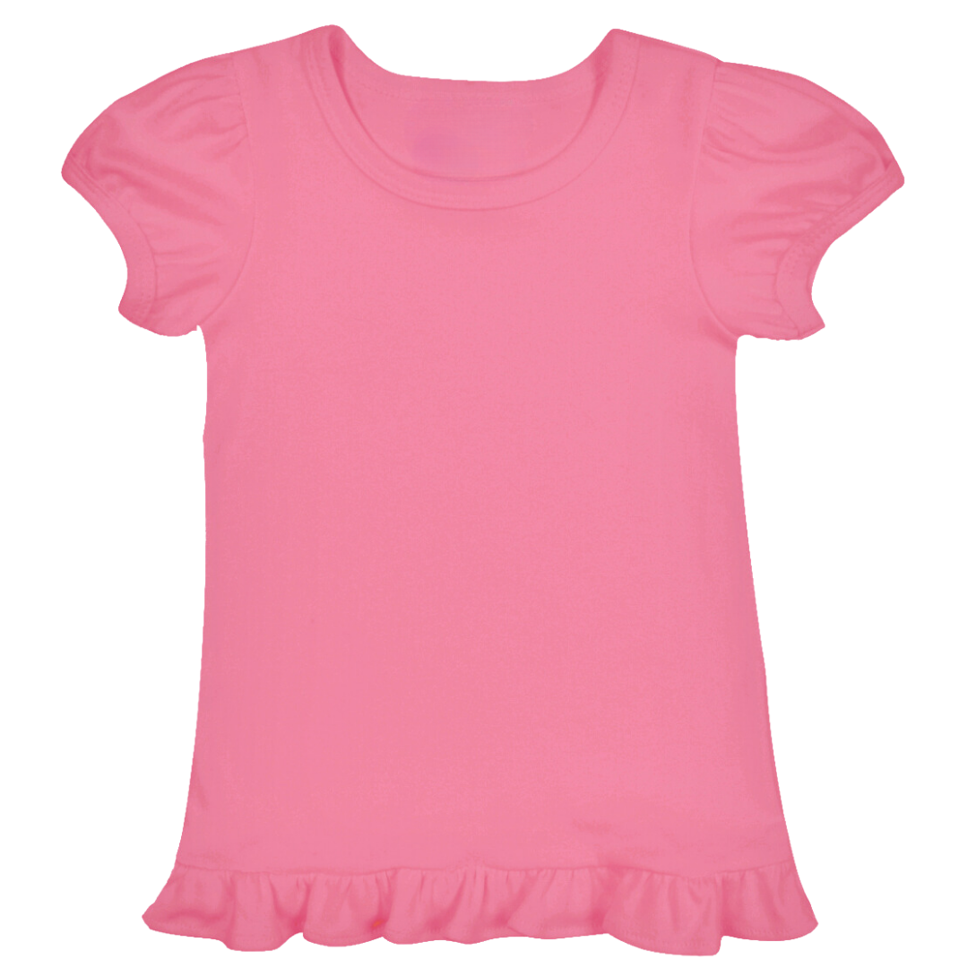Puff Sleeve Ruffle Toddler Tee