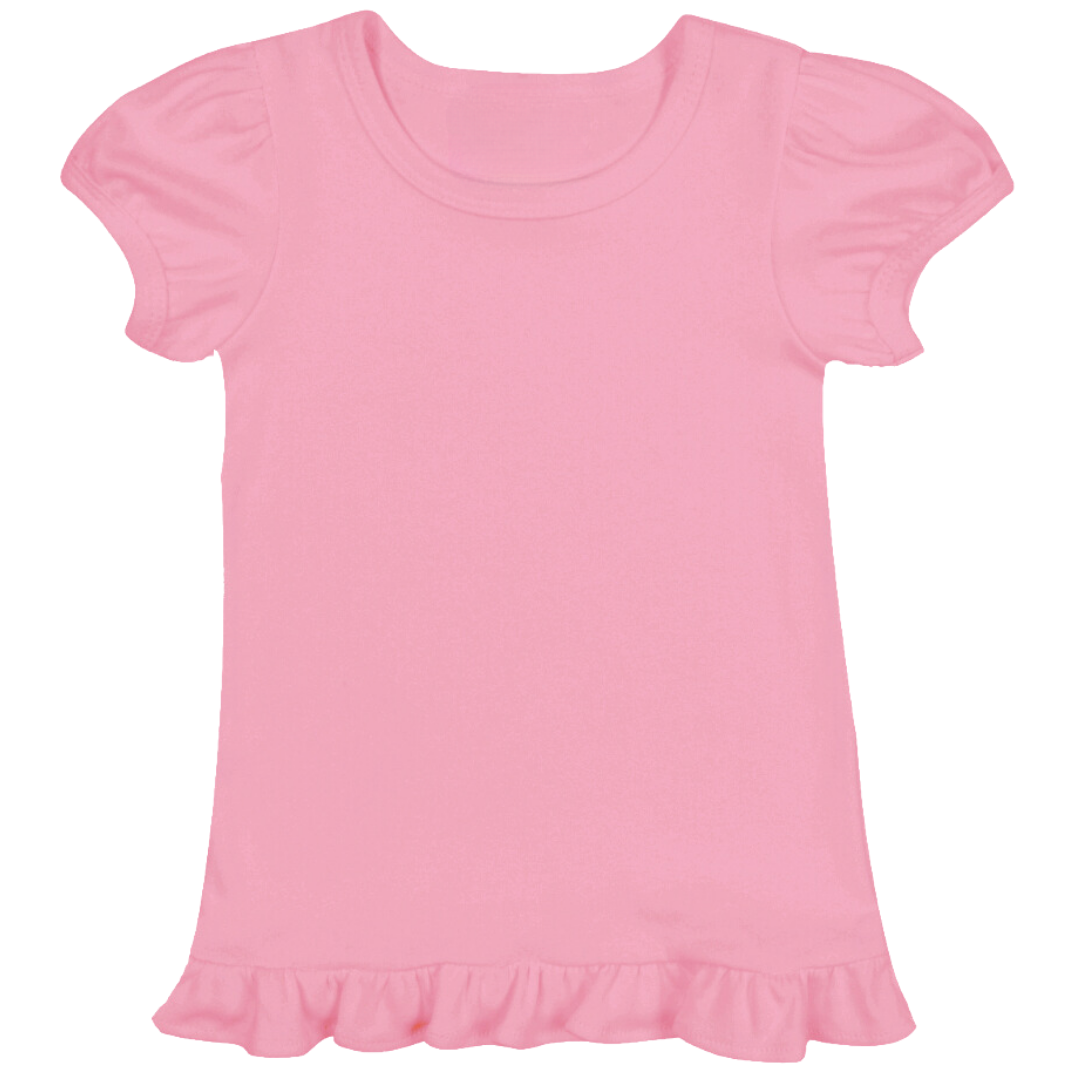 Puff Sleeve Ruffle Toddler Tee