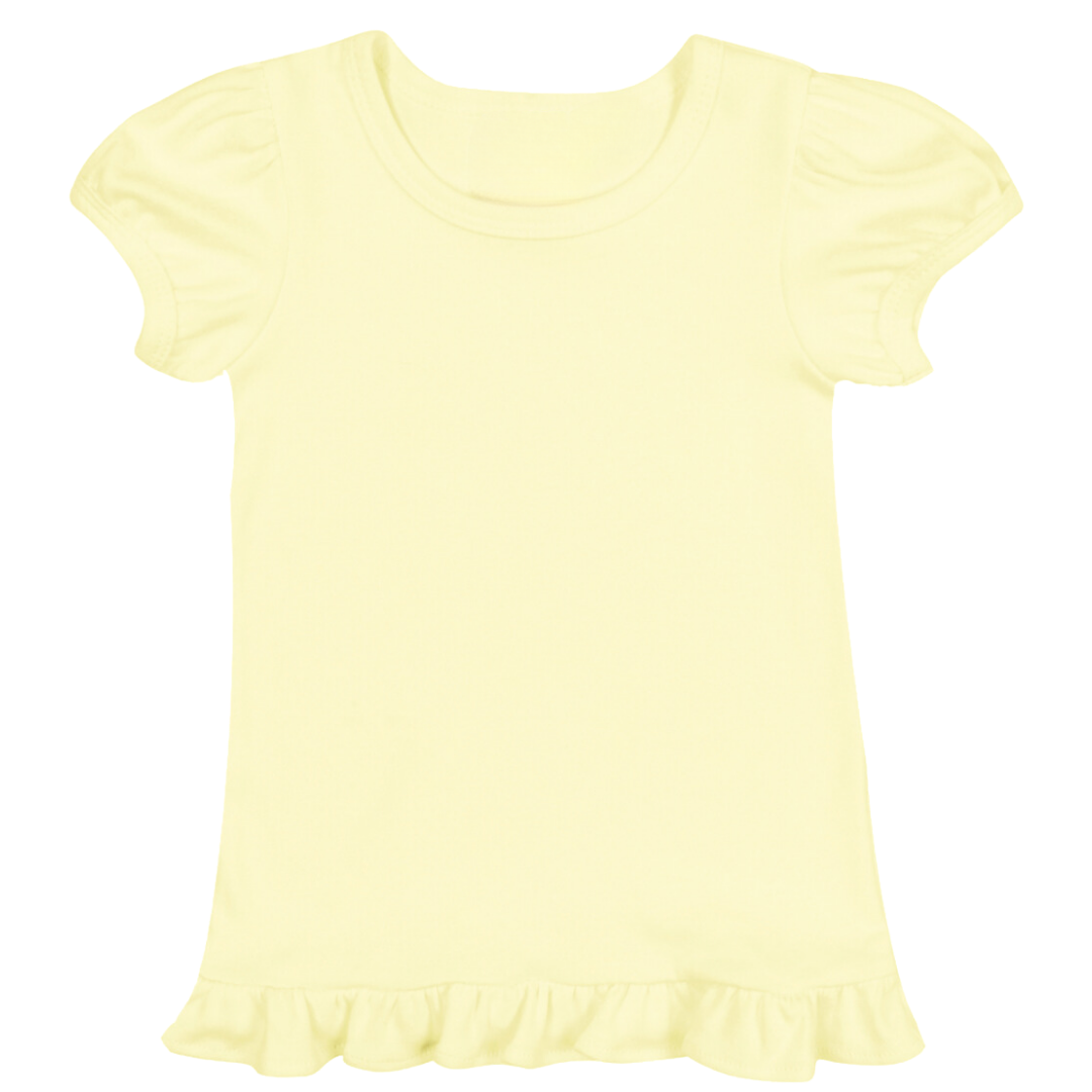 Puff Sleeve Ruffle Toddler Tee