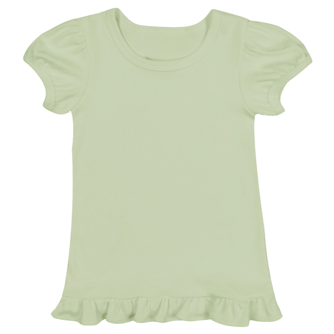 Puff Sleeve Ruffle Toddler Tee
