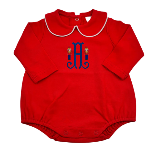Christmas Long Sleeve Piped Collar Bubble