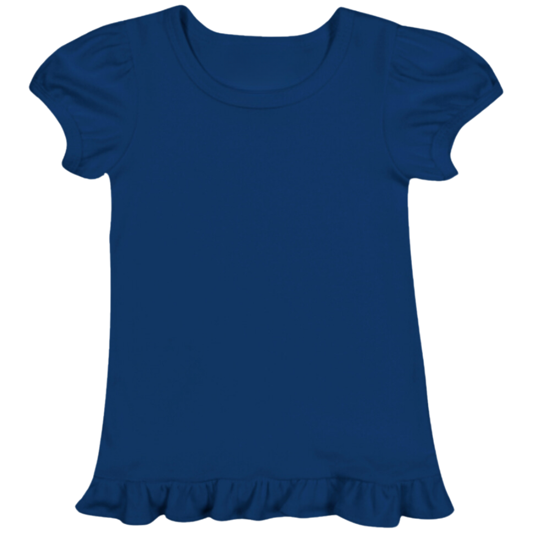 Puff Sleeve Ruffle Toddler Tee