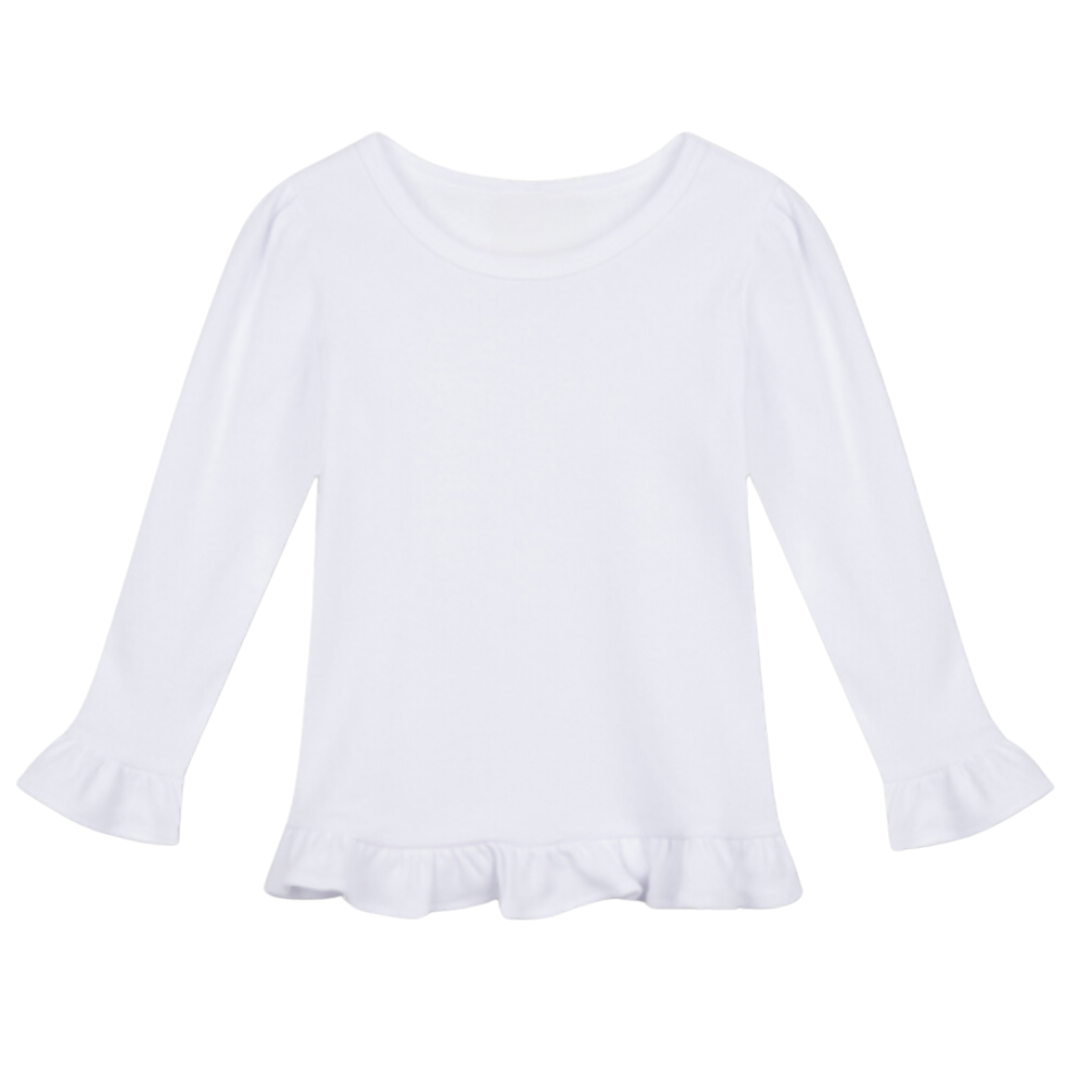 Long Sleeve Ruffle Toddler Tee
