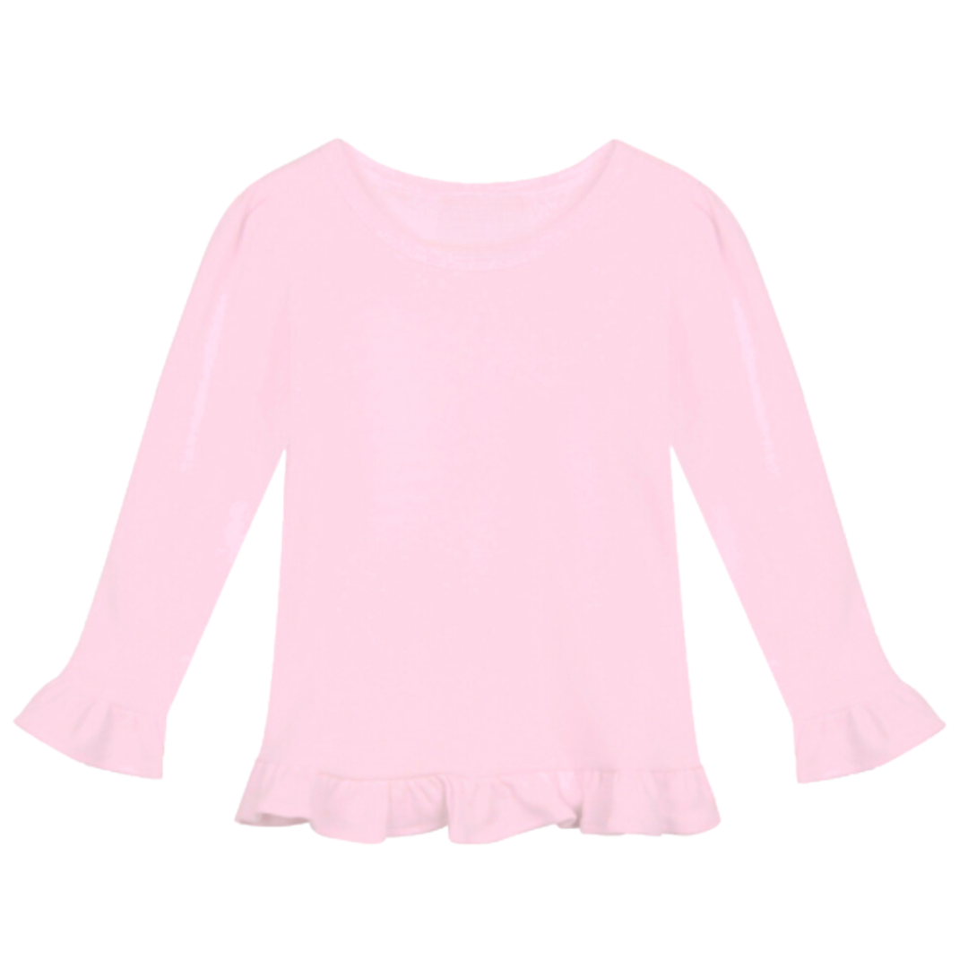 Long Sleeve Ruffle Toddler Tee