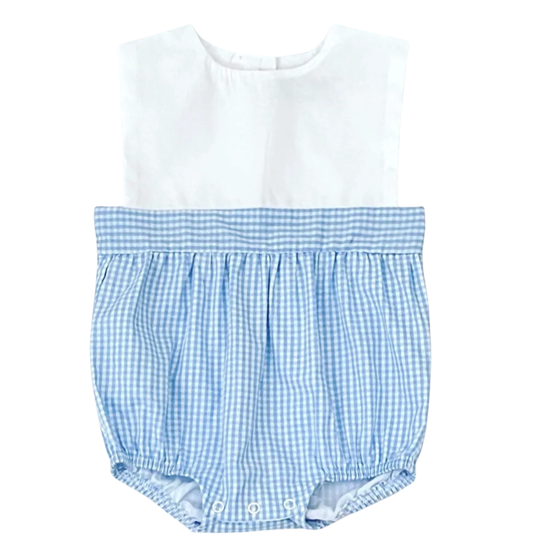 White Top/ Gingham Bottom Bubble