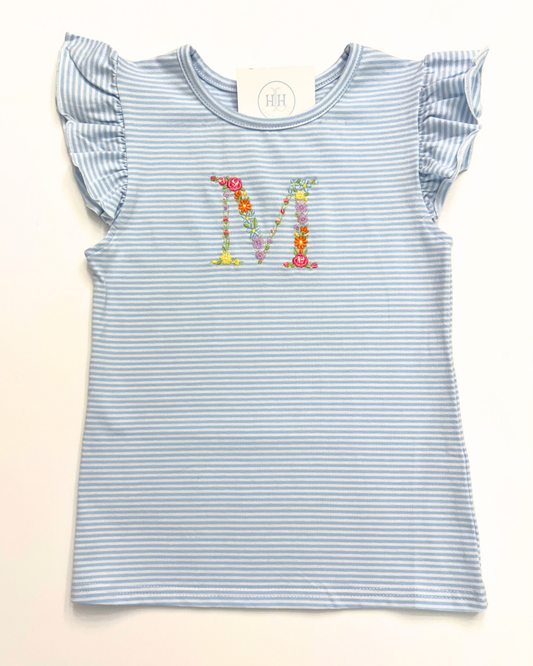 Ready to Ship- Flutter Sleeve Tee