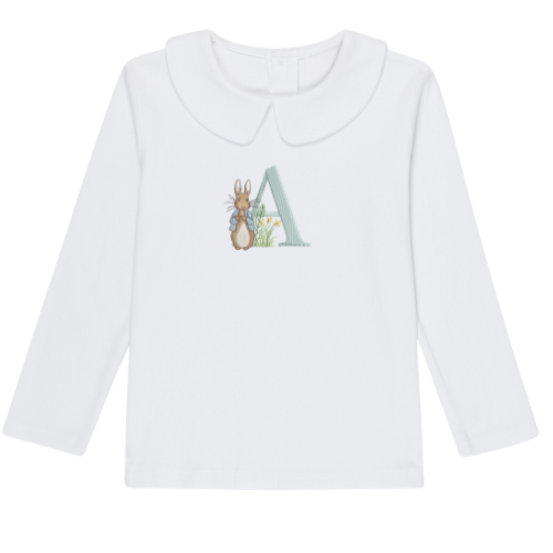Easter Long Sleeve Peter Pan Collar Shirt