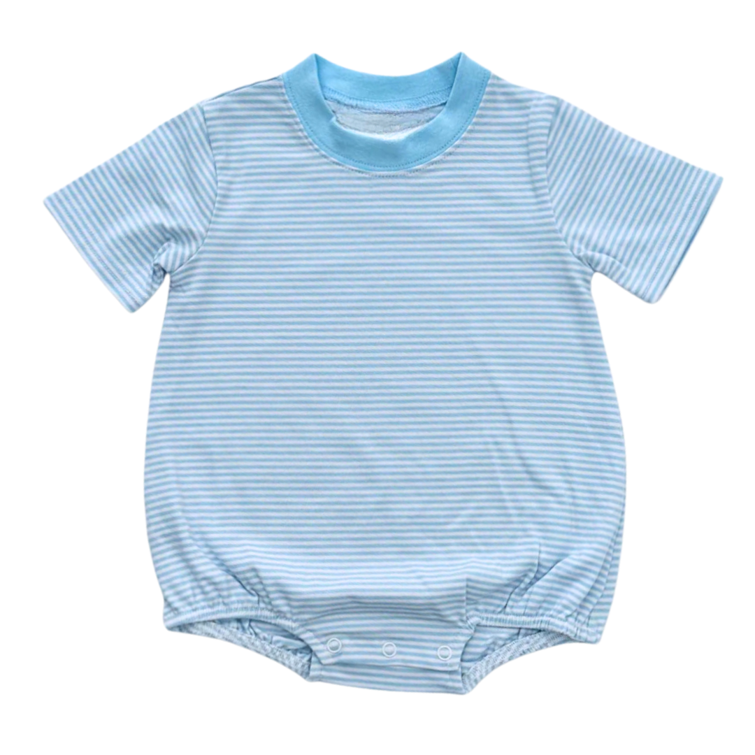 Knit Striped Short Sleeve Tshirt Bubble