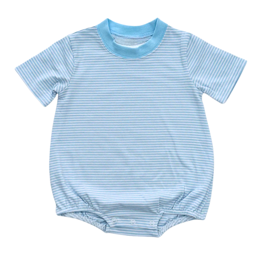 Knit Striped Short Sleeve Tshirt Bubble