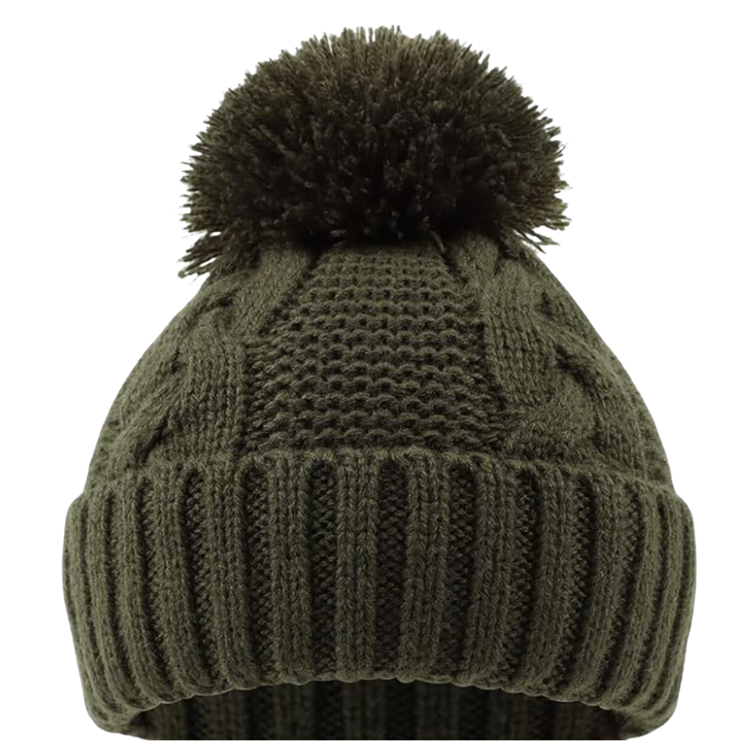 Cable Knit Pom Hat