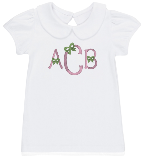 Easter Short Sleeve Peter Pan Collar Shirt