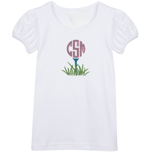 Golf Short Sleeve Puff Sleeve Toddler Tee