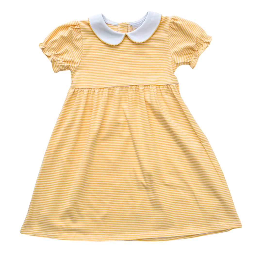 Knit Stripe Peter Pan Collar Dress