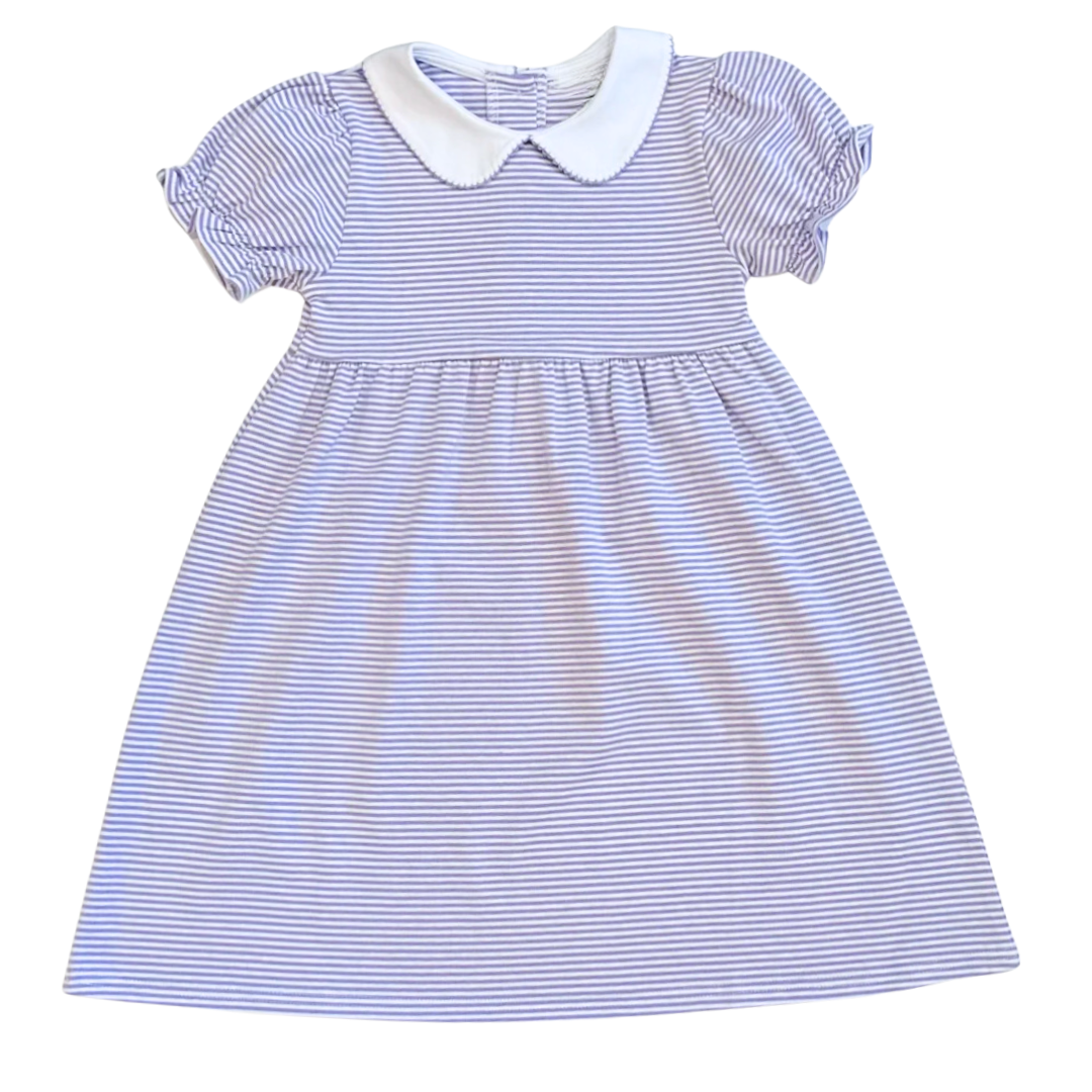 Knit Stripe Peter Pan Collar Dress