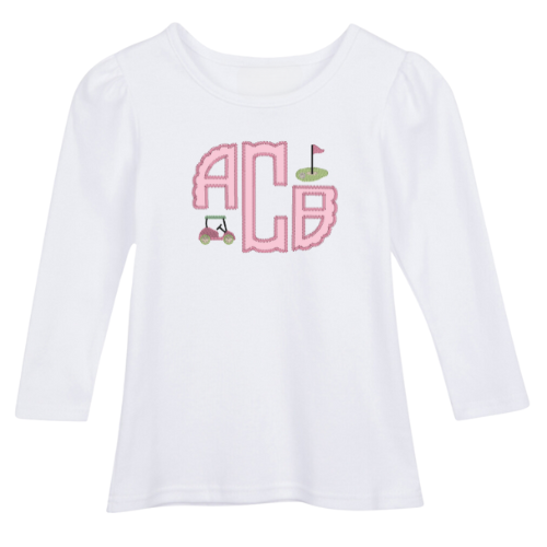 Golf Long Sleeve Puff Sleeve Plain Tee