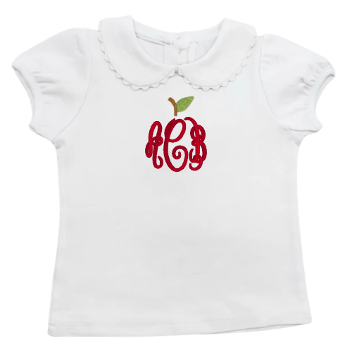 Back to School Short Sleeve Ric Rac Collar Shirt