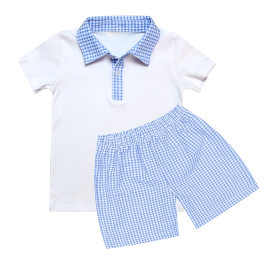 Seersucker Polo + Shorts