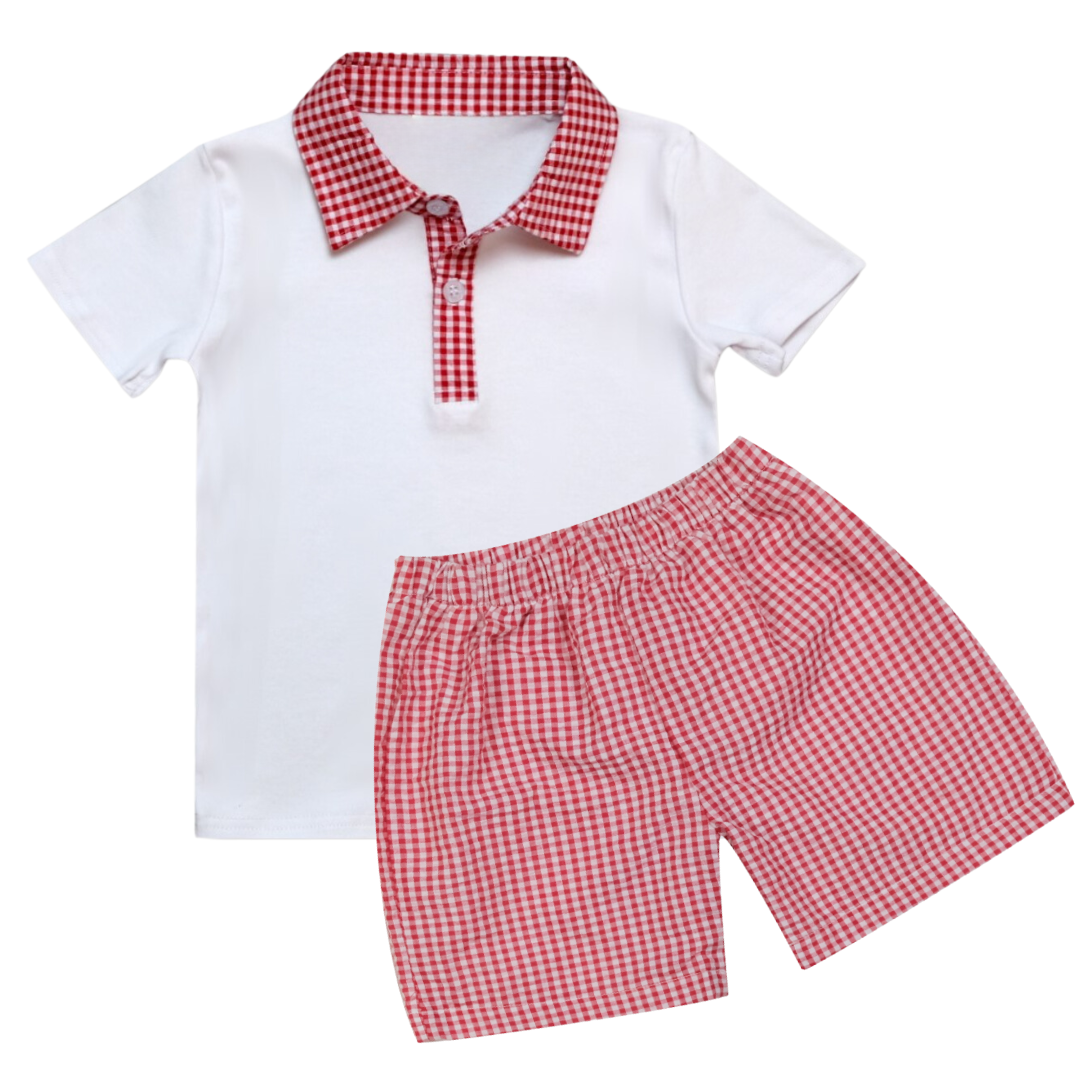 Seersucker Polo + Shorts