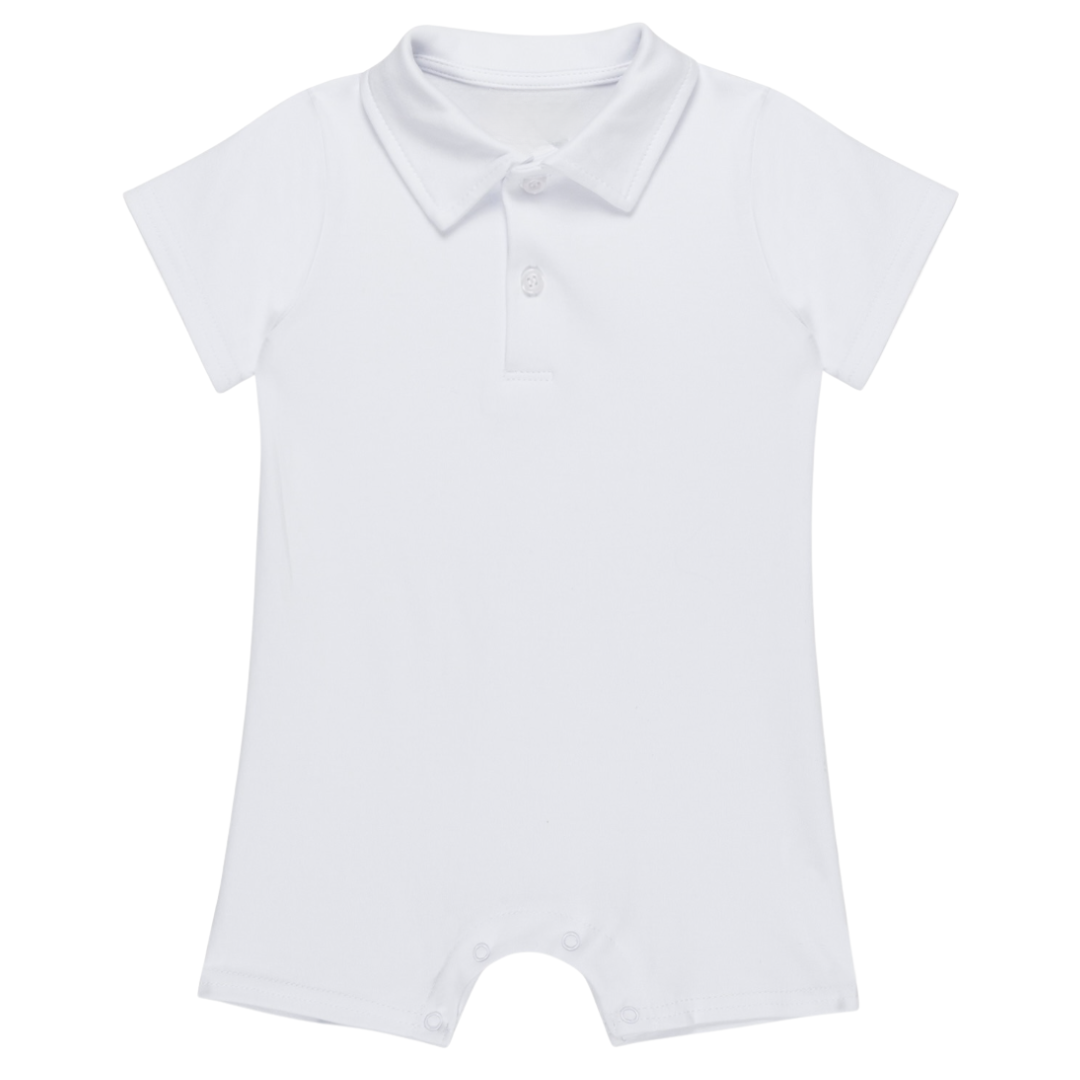 Short Sleeve Polo Romper