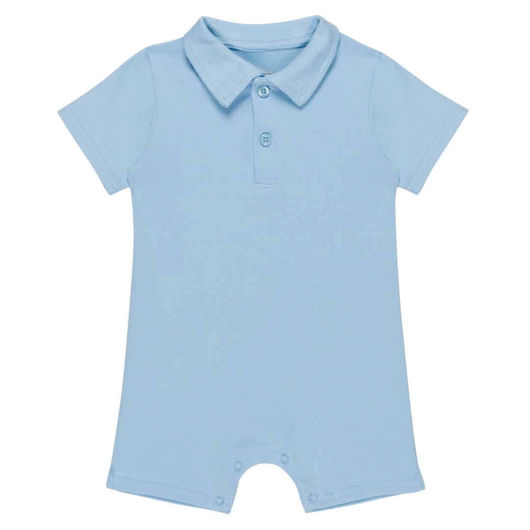 Short Sleeve Polo Romper
