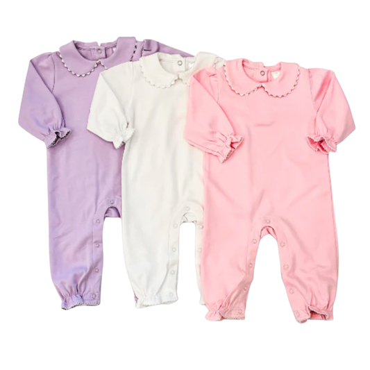 Long Sleeve Ric Rac Collar Romper