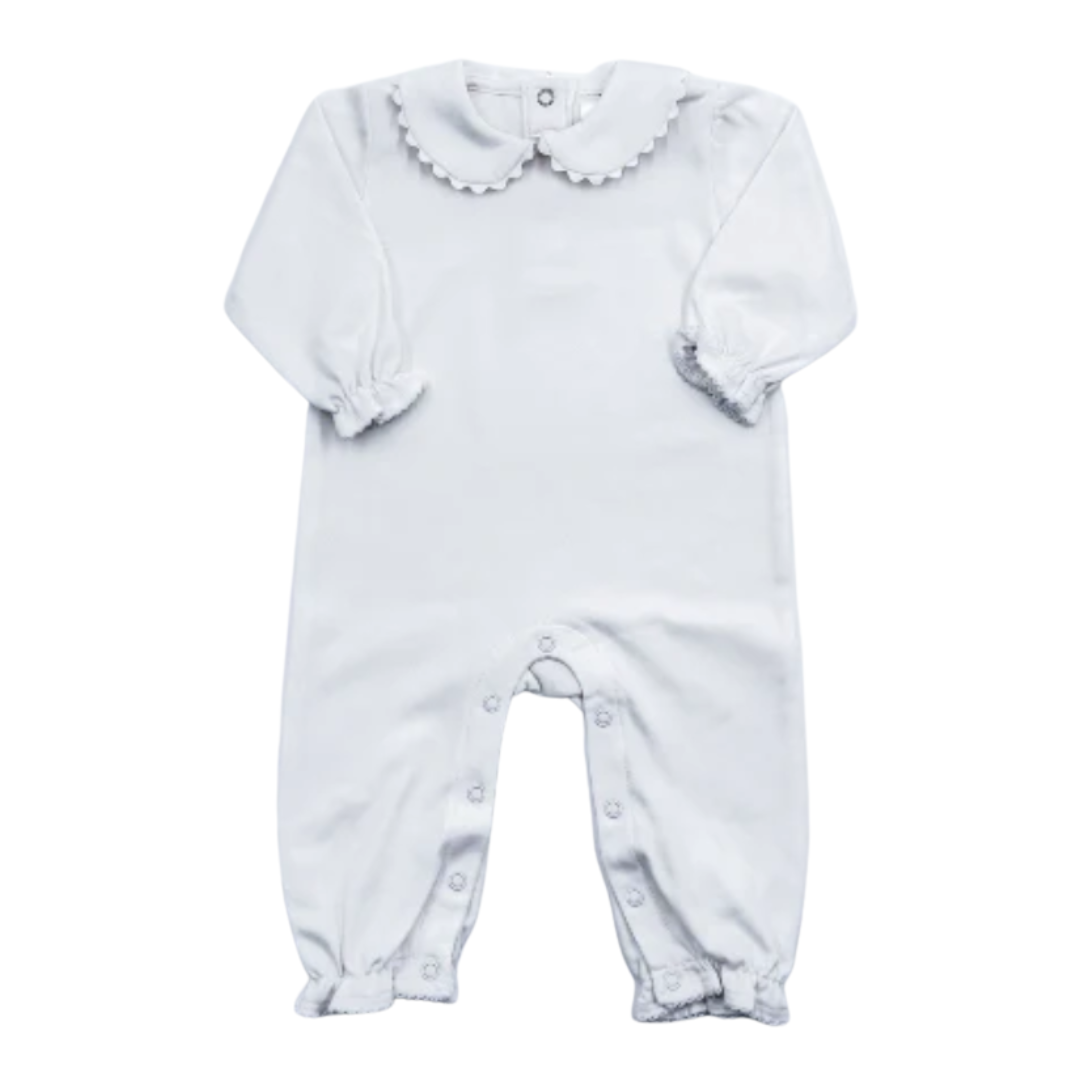 Valentine's Long Sleeve Ric Rac Collar Romper