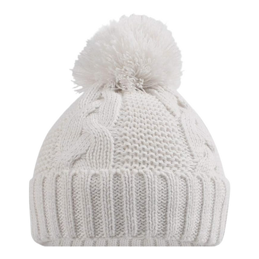 Cable Knit Pom Hat