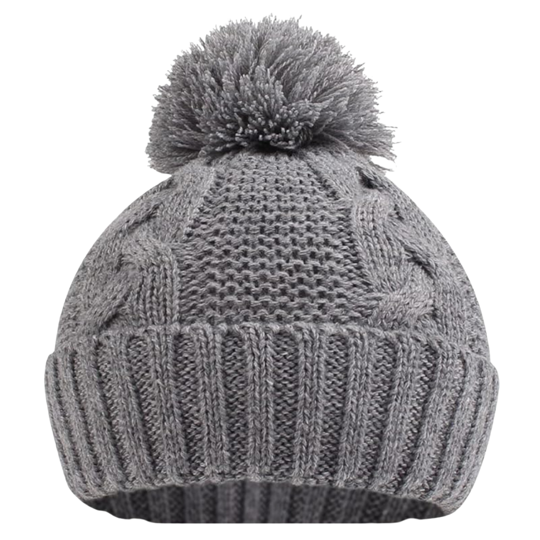 Cable Knit Pom Hat