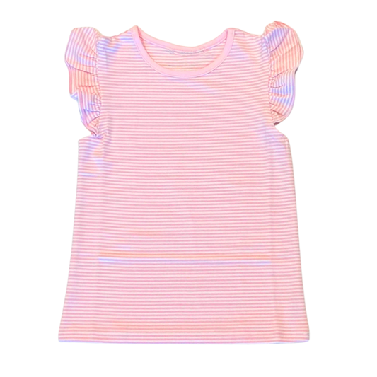 Striped Flutter Sleeve Toddler Tee
