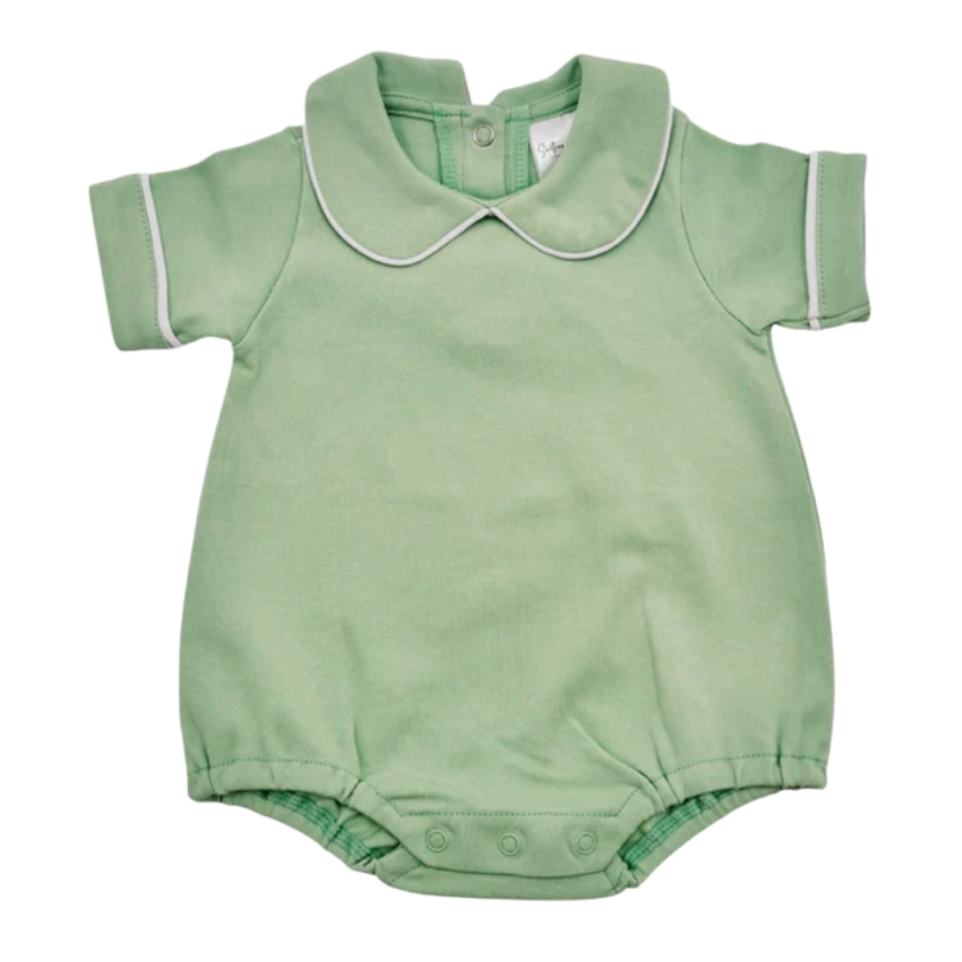 Easter Short Sleeve Piped Collar Bubble