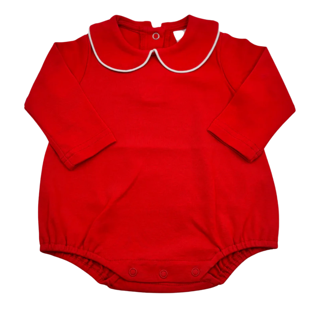 Long Sleeve Piped Collar Bubble