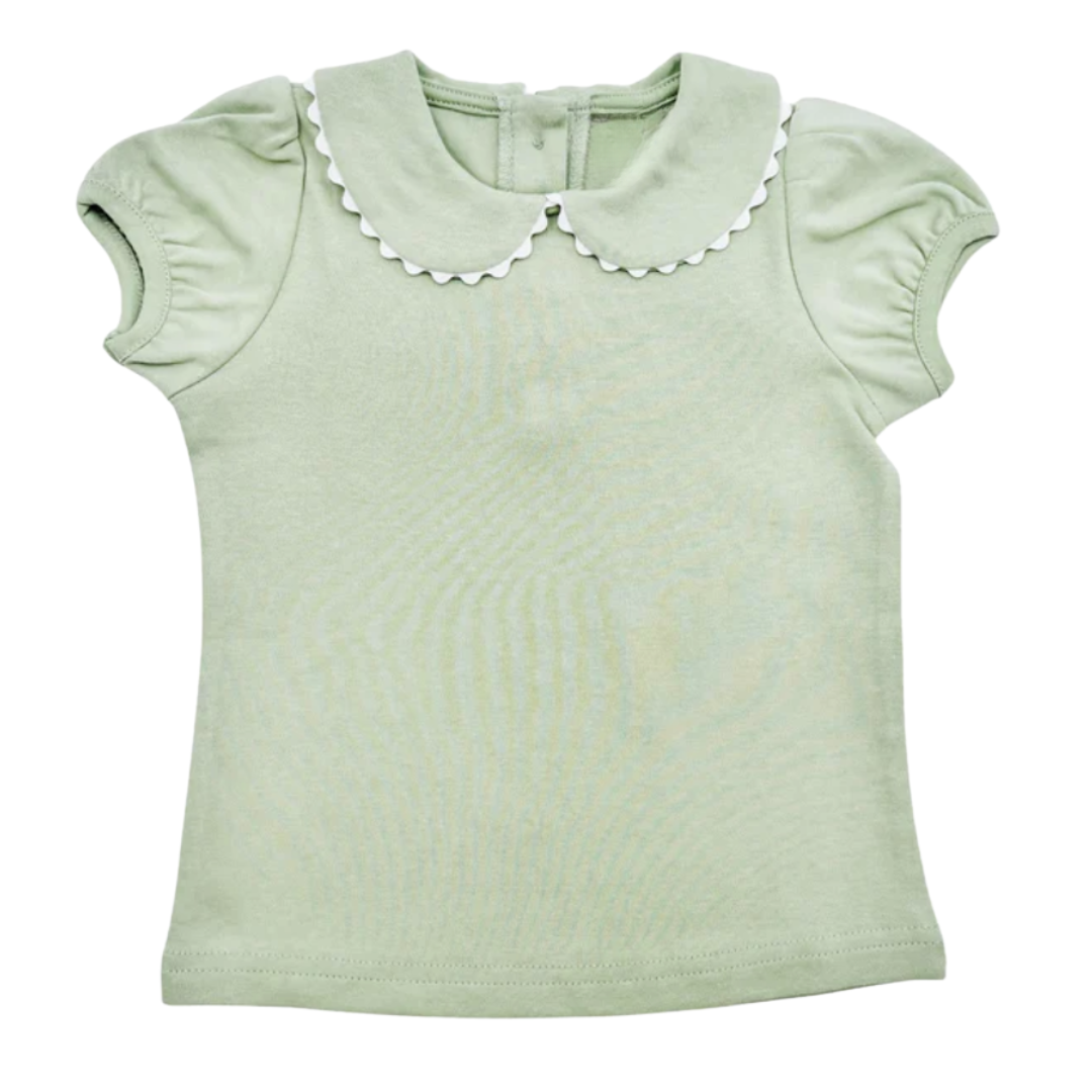 Short Sleeve Ric Rac Collar Shirt