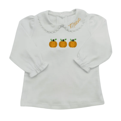 Fall Long Sleeve Ric Rac Collared Shirt