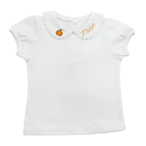 Fall Short Sleeve Ric Rac Collar Shirt