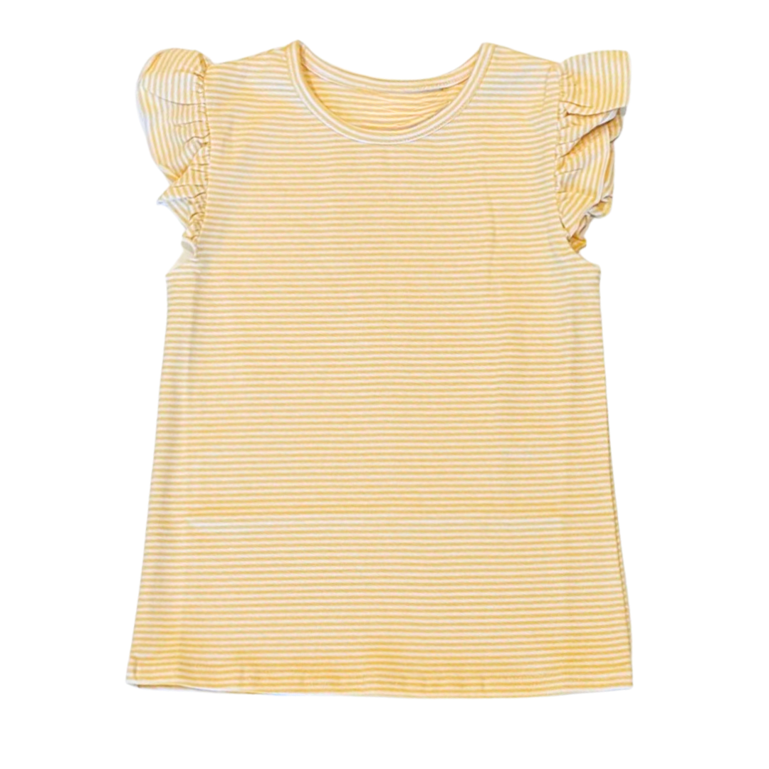 Striped Flutter Sleeve Toddler Tee