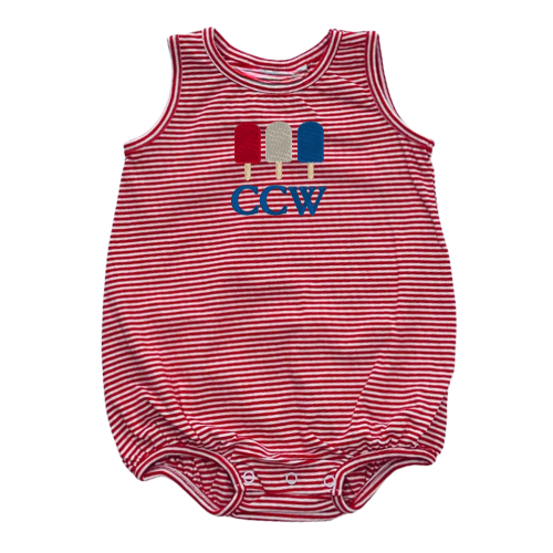 Patriotic Knit Striped Tank Bubble