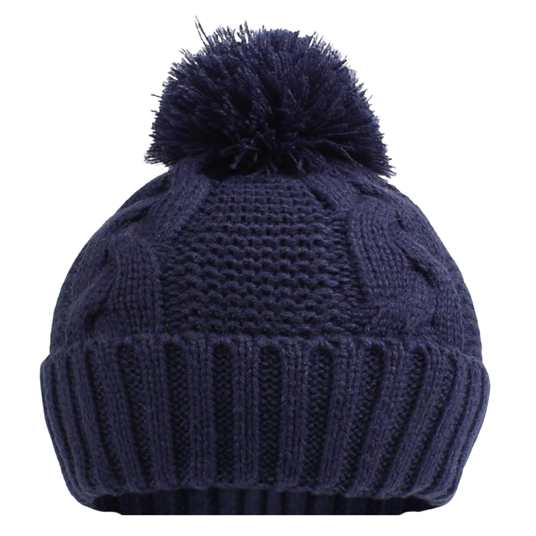 Cable Knit Pom Hat