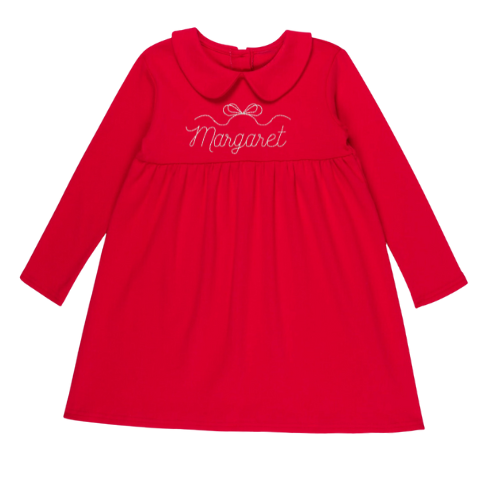 Christmas Long Sleeve Peter Pan Collar Dress